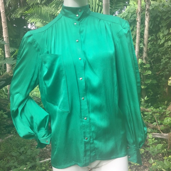 Vintage Thierry Mugler silk Blouse - Picture 1 of 9
